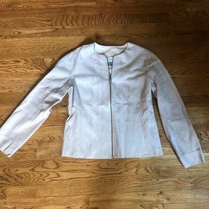 Chico’s leather reversible zip up jacket